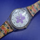 Vintage Fiorucci Damen Uhr – Verspieltes Blumendesign im 90er-Stil