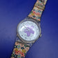 Vintage Fiorucci Damen Uhr – Verspieltes Blumendesign im 90er-Stil