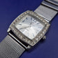 Funkelnde Eternal Love Damen Uhr – Silbernes Mesh-Band