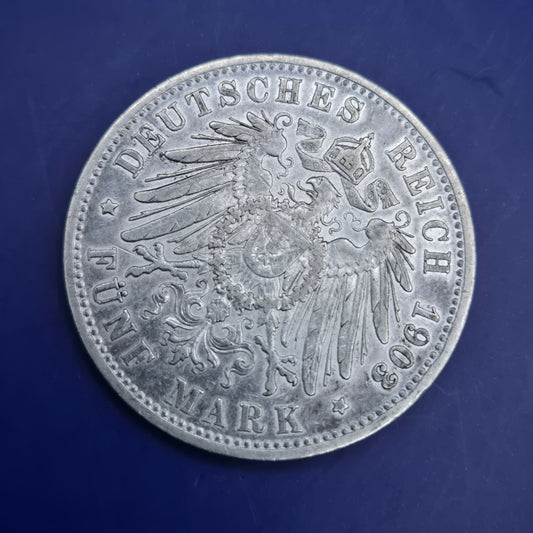 Antike 5 Mark Silbermünze 1903 D – Otto König von Bayern