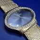 Excellance Damen Uhr – Goldfarbenes Mesh-Design mit Strass-Lünette