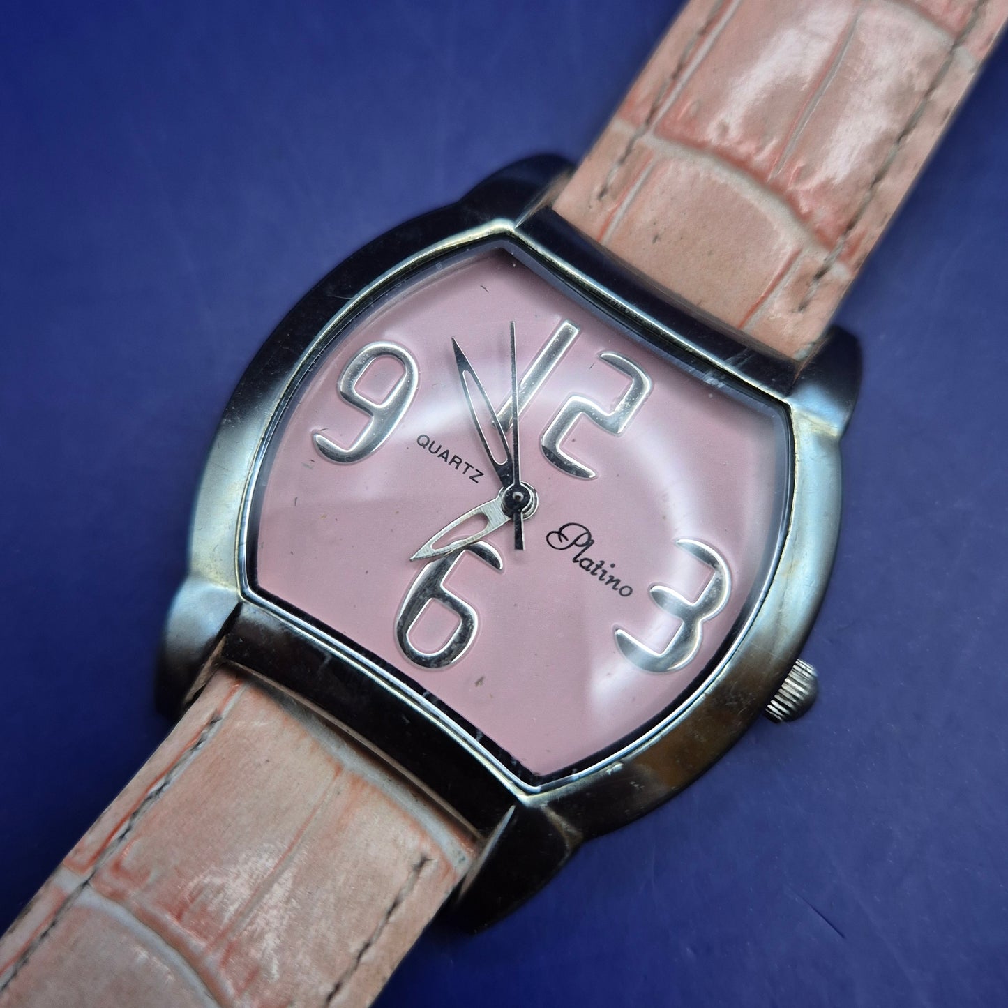 Elegante Platino Damen Uhr – Klassisches Design mit rosa Zifferblatt