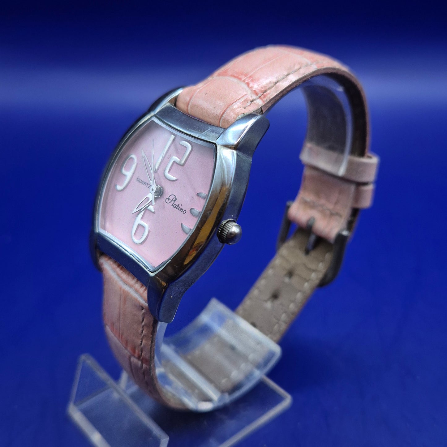 Elegante Platino Damen Uhr – Klassisches Design mit rosa Zifferblatt