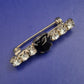 Elegante Vintage Brosche – Herz Design mit Strassbesatz