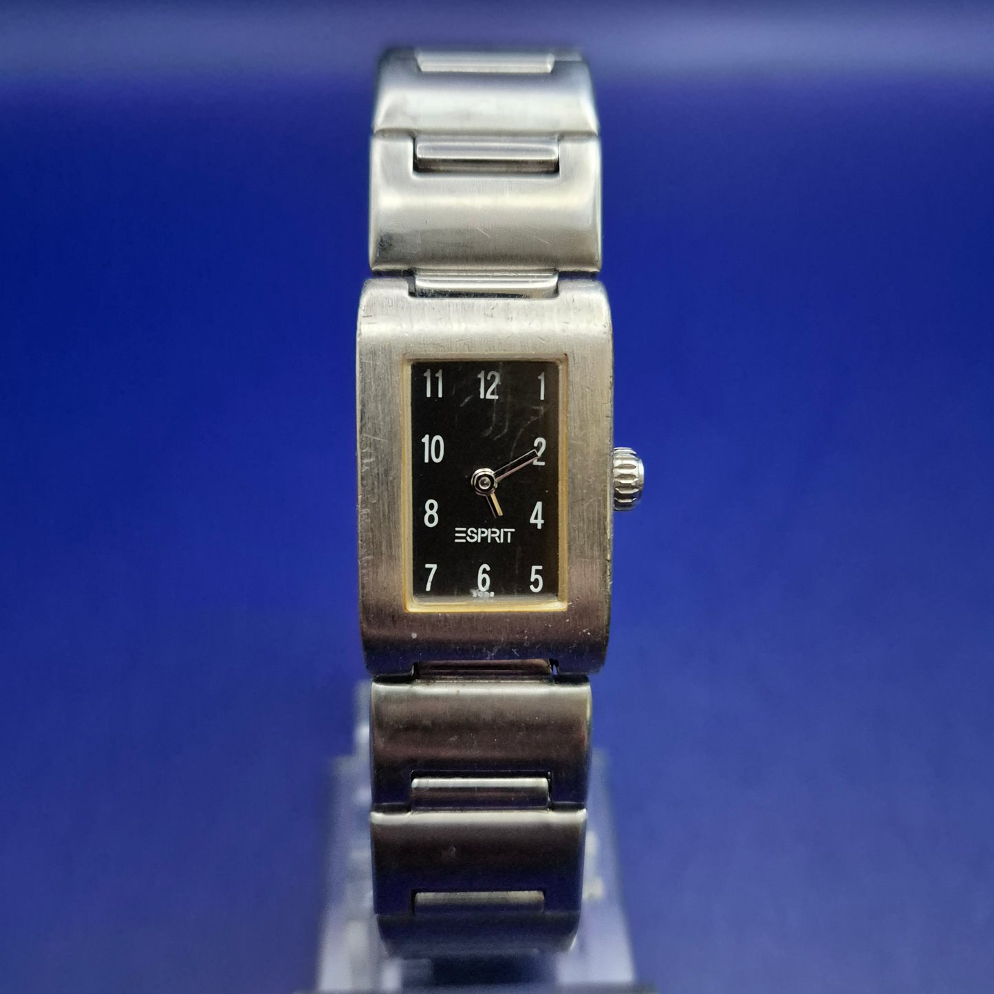 Klassische Esprit Damen Uhr – Rechteckiges Design in Edelstahl