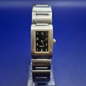 Klassische Esprit Damen Uhr – Rechteckiges Design in Edelstahl