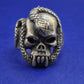 Massiver Biker Ring – Totenkopf mit Schlange im Gothic Stil