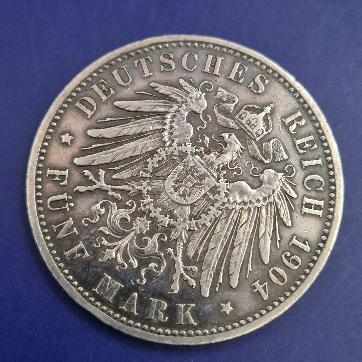 Historische 5 Mark Münze 1904 – Otto König von Bayern Silbermünze