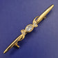 Elegante Goldene Vintage Stabbrosche – Klassischer Stil mit Kristallbesatz