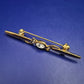 Elegante Goldene Vintage Stabbrosche – Klassischer Stil mit Kristallbesatz