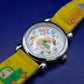Bunte Kinder Uhr mit Auto-Motiven – Gelbes Silikonarmband für Entdecker
