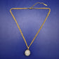 Elegante Senso di Donna Kette – Goldfarben mit Pavé-Kugel Anhänger