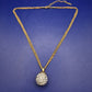 Elegante Senso di Donna Kette – Goldfarben mit Pavé-Kugel Anhänger