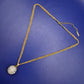 Elegante Senso di Donna Kette – Goldfarben mit Pavé-Kugel Anhänger