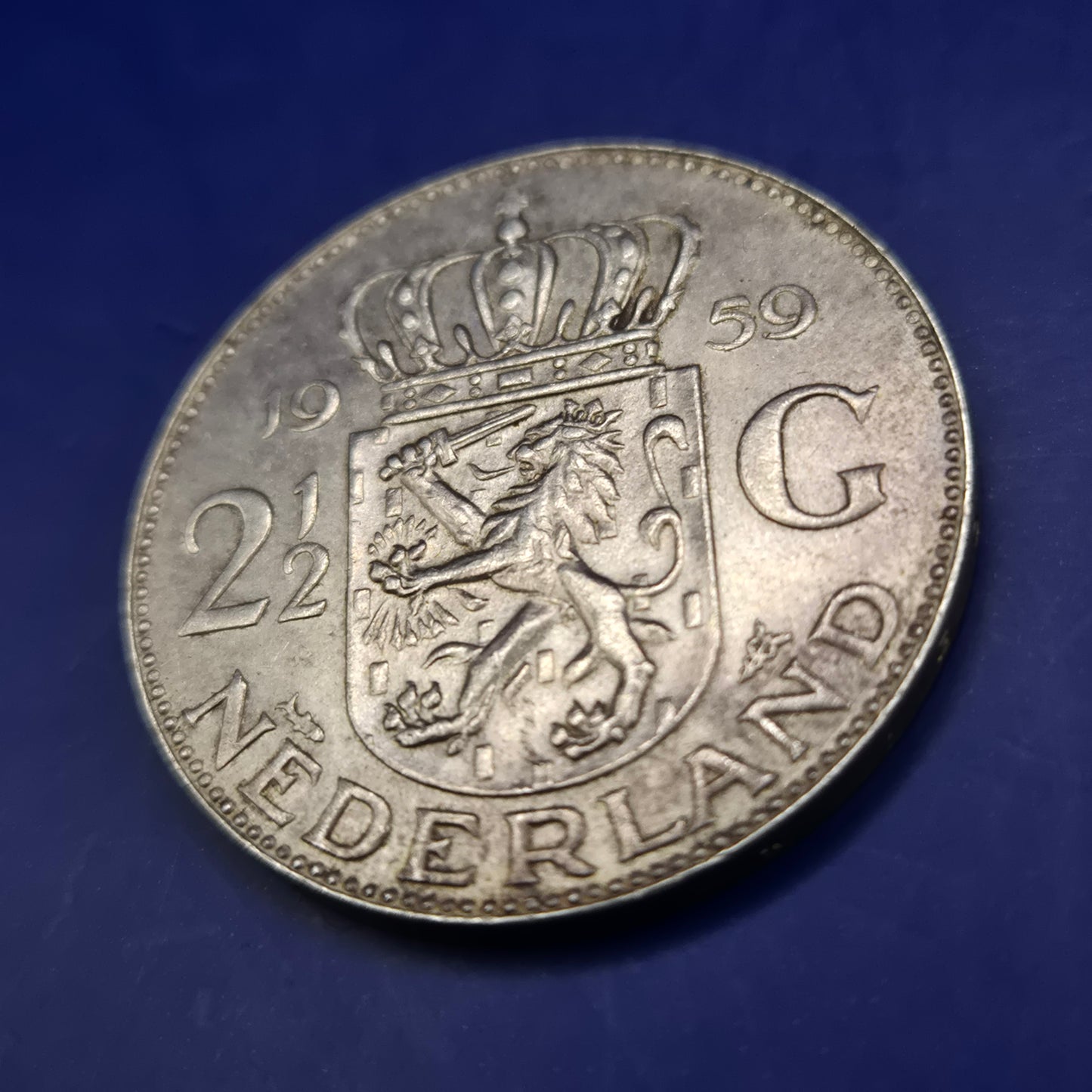 Historische 2,5 Gulden Münze 1959 – Juliana Koningin der Nederlanden