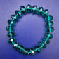 Stilvolles Damen Armband in Smaragdgrün – Facettierte Glasperlen