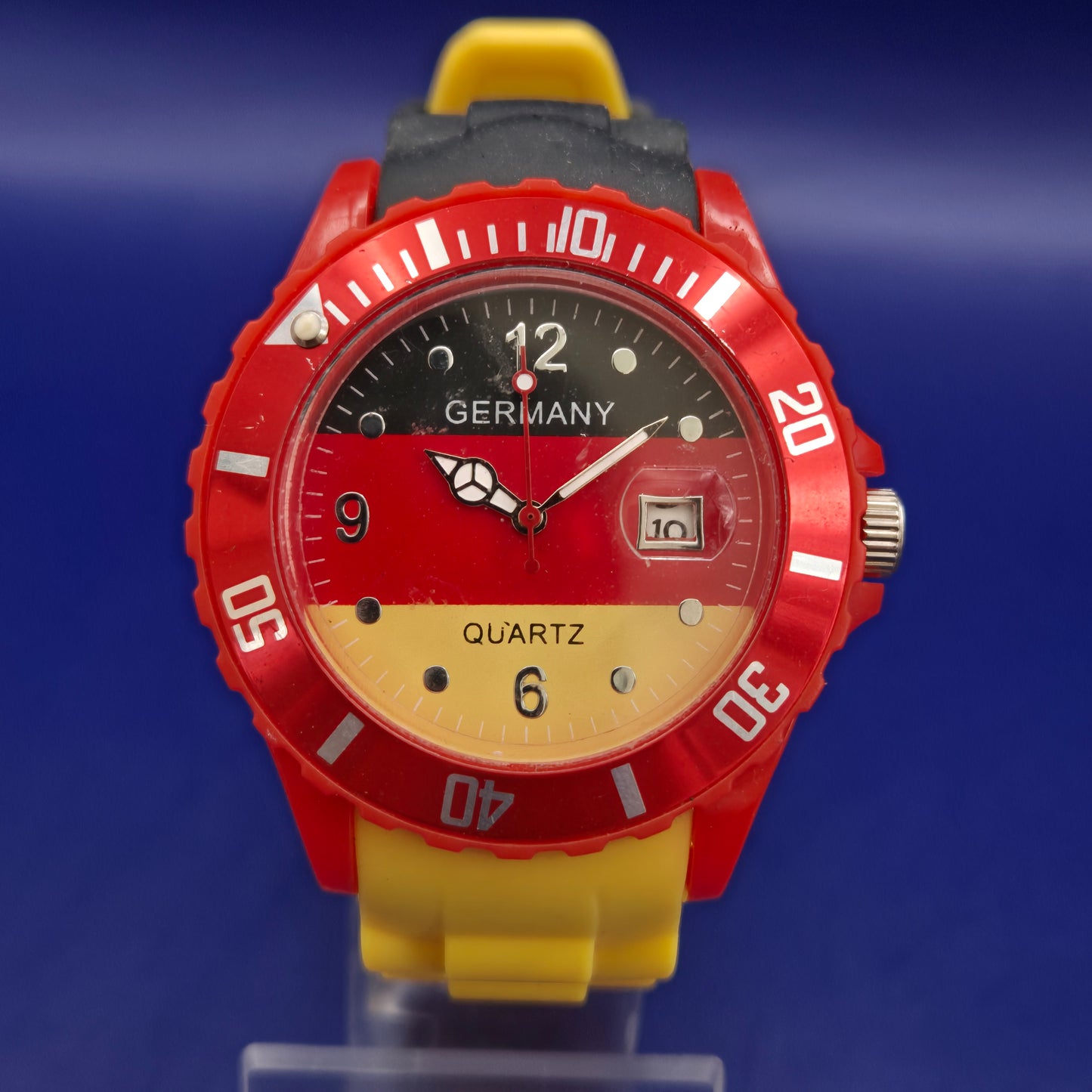 Sportliche Deutschland Flagge Herren Uhr – Fan-Design mit Silikonarmband