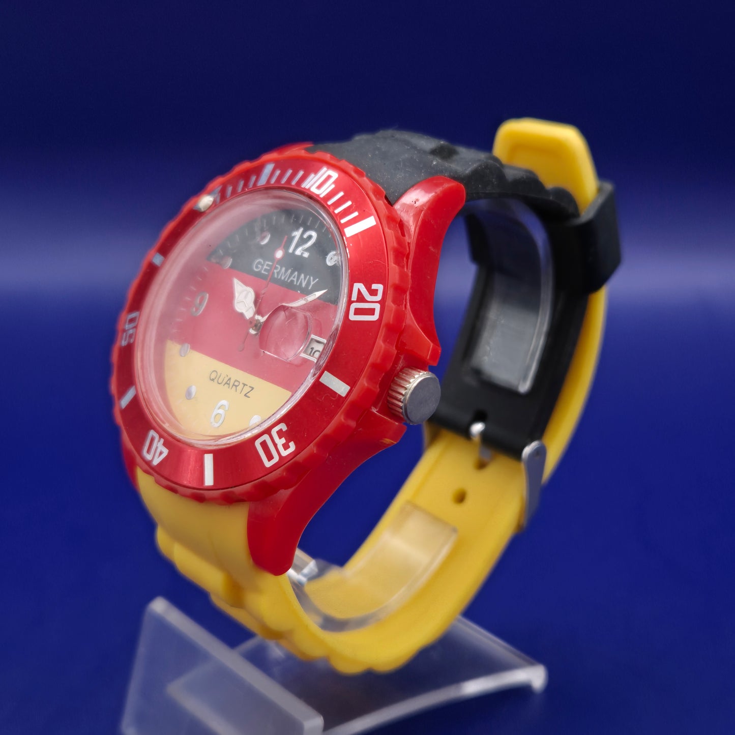 Sportliche Deutschland Flagge Herren Uhr – Fan-Design mit Silikonarmband
