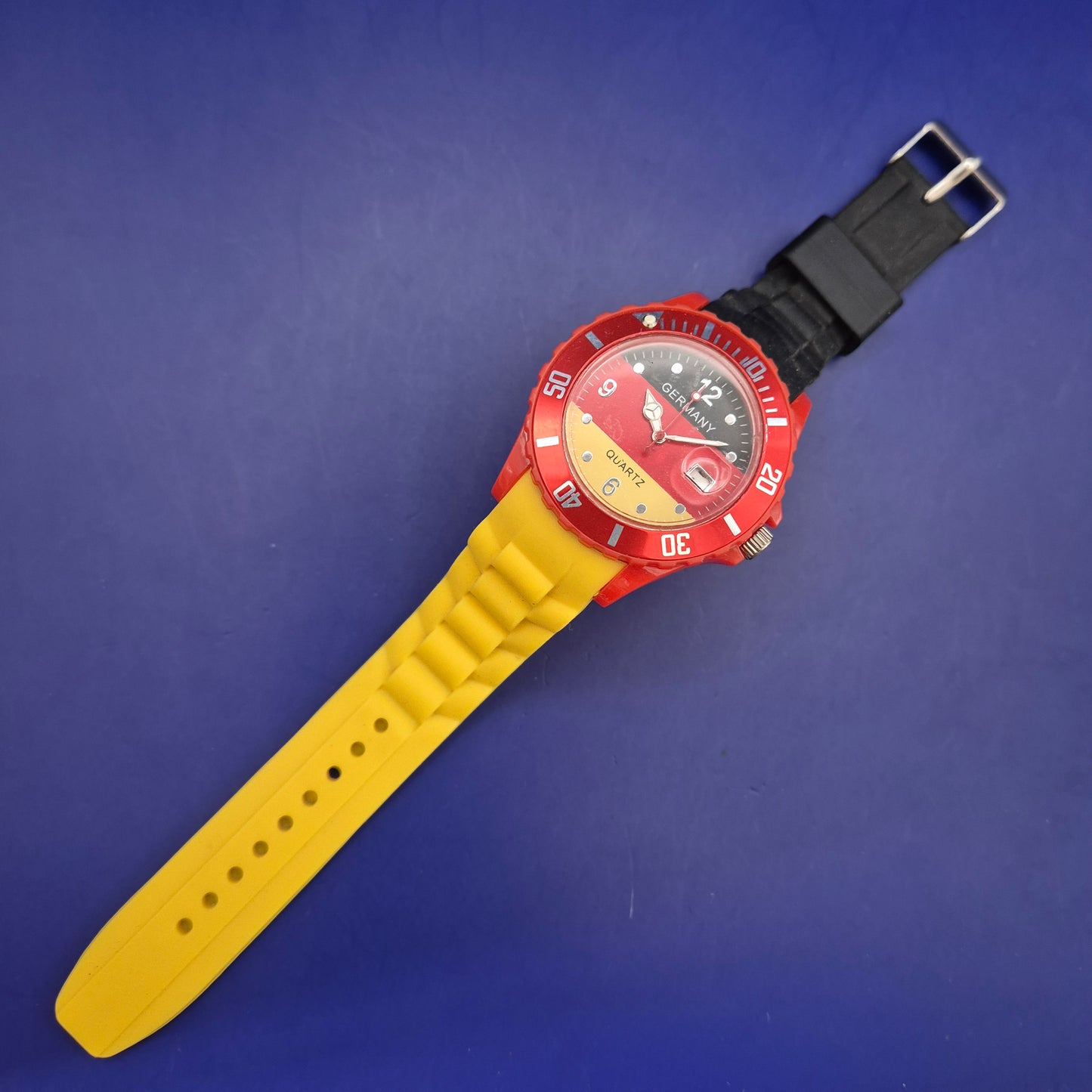 Sportliche Deutschland Flagge Herren Uhr – Fan-Design mit Silikonarmband