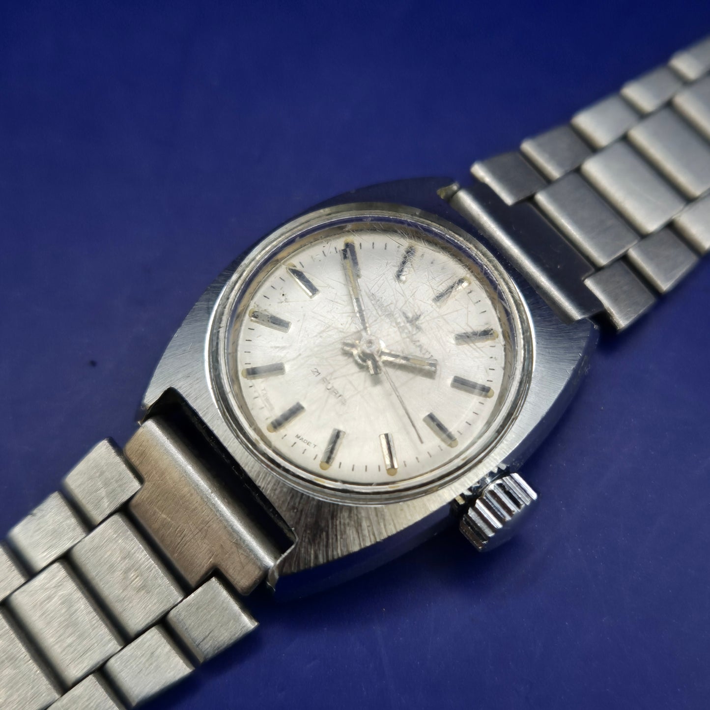 Klassische Dugena-Matic Damen Uhr – Vintage Eleganz aus Edelstahl