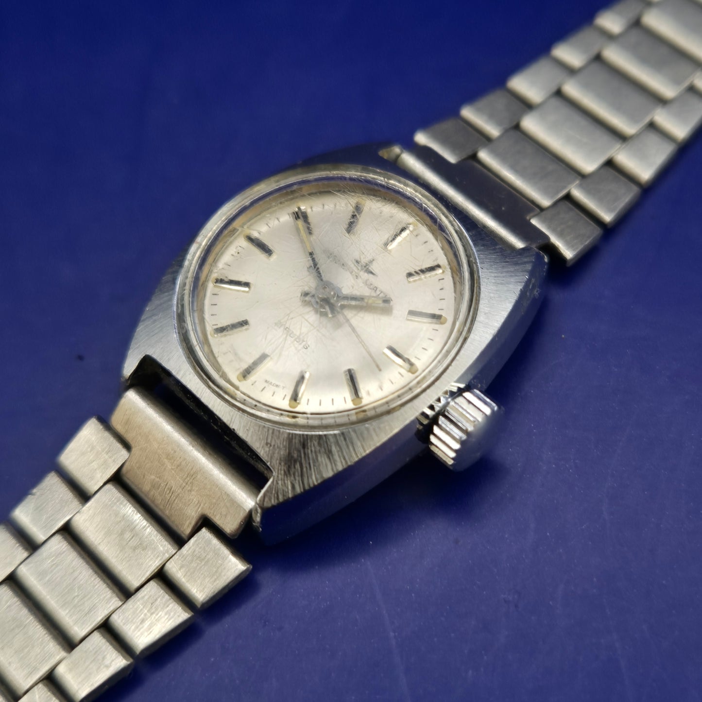 Klassische Dugena-Matic Damen Uhr – Vintage Eleganz aus Edelstahl