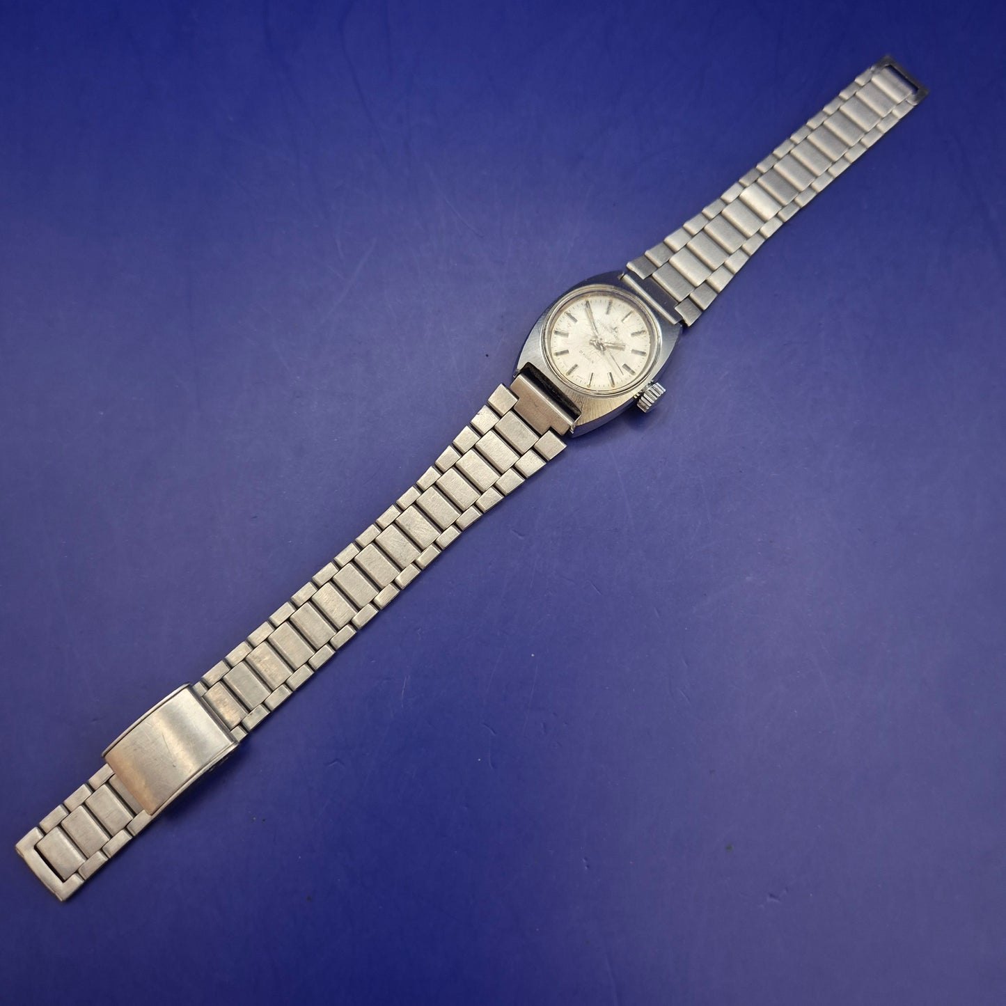 Klassische Dugena-Matic Damen Uhr – Vintage Eleganz aus Edelstahl