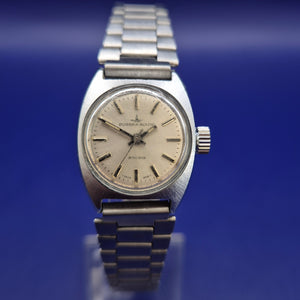 Klassische Dugena-Matic Damen Uhr – Vintage Eleganz aus Edelstahl