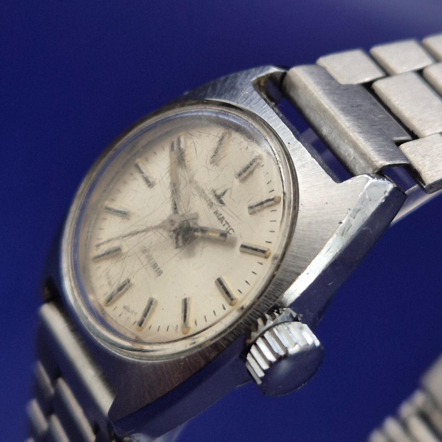 Klassische Dugena-Matic Damen Uhr – Vintage Eleganz aus Edelstahl