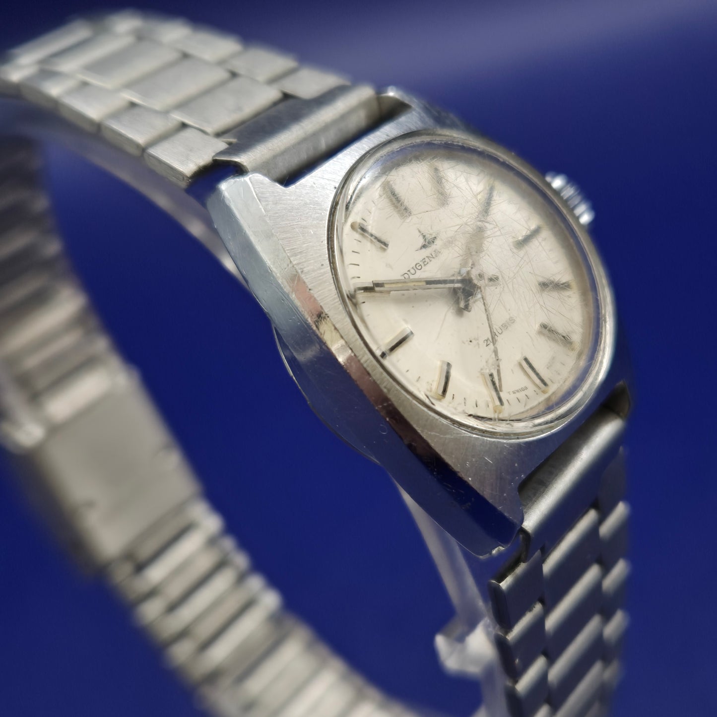 Klassische Dugena-Matic Damen Uhr – Vintage Eleganz aus Edelstahl
