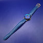 Stilvolle Damen Uhr mit blauem Zifferblatt – Exklusives Facettendesign