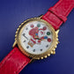 Verspielte Santa Claus Damen Uhr – Festliches Design mit Glitzer-Zifferblatt