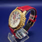 Verspielte Santa Claus Damen Uhr – Festliches Design mit Glitzer-Zifferblatt