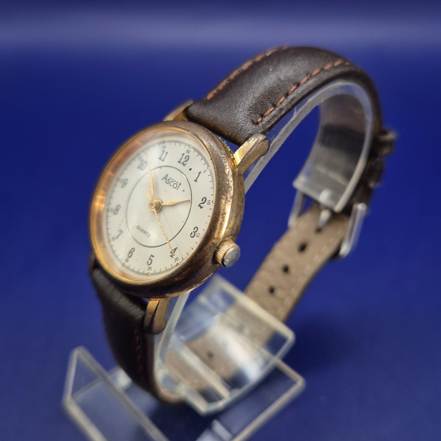 Klassische Ascot Damen Uhr – Zeitloses Design mit braunem Lederarmband