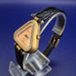 Elegante Piranha Damen Uhr – Goldenes Dreieck Design mit Strass