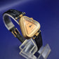Elegante Piranha Damen Uhr – Goldenes Dreieck Design mit Strass