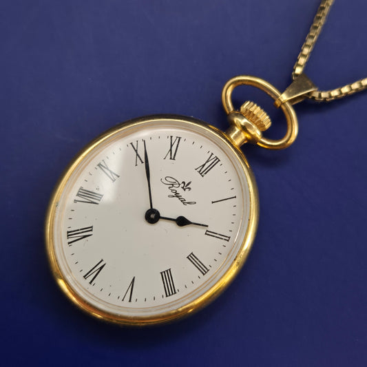 Elegante Royal Halsketten Uhr – Vintage Design mit römischen Ziffern