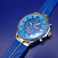 Sportliche Atlas For Men Herren Uhr – Markantes Blau & Chrono-Look