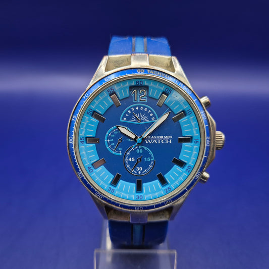 Sportliche Atlas For Men Herren Uhr – Markantes Blau & Chrono-Look