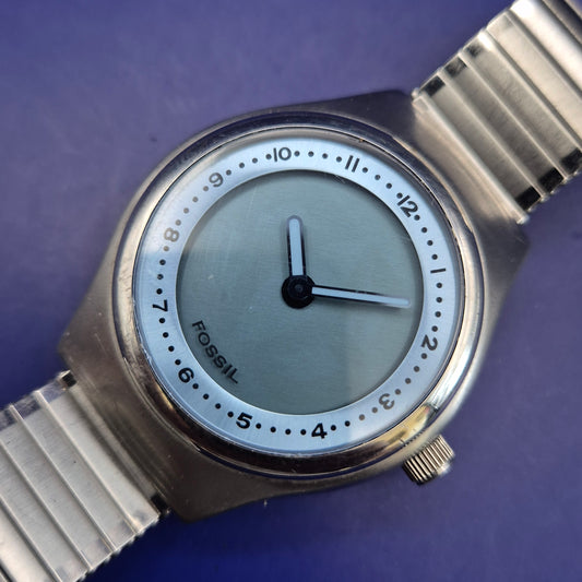 Moderne Fossil Damen Uhr Big Tic – Futuristisches Design mit Digital-Sekunde