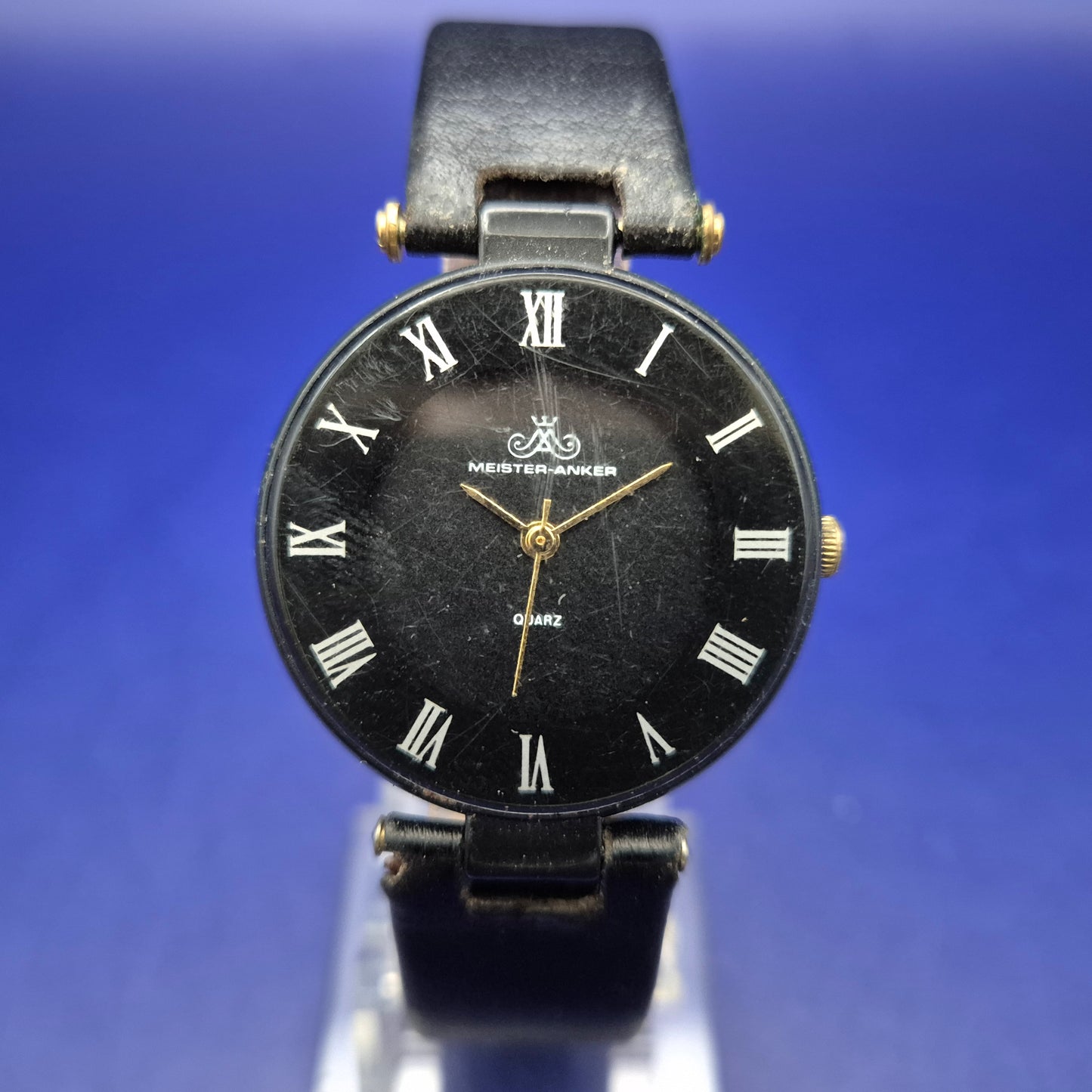 Klassische Meister Anker Damen Uhr – Schwarzes Design mit römischen Zahlen