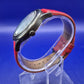 Moderne Noon Copenhagen Unisex Uhr – Markantes Design in Rot & Schwarz