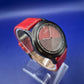 Moderne Noon Copenhagen Unisex Uhr – Markantes Design in Rot & Schwarz