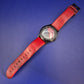 Moderne Noon Copenhagen Unisex Uhr – Markantes Design in Rot & Schwarz