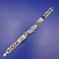 Elegante Yves Poinet Damen Uhr – Klassisch in Silber mit blauem Zifferblatt