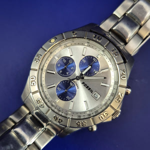 Robuste Fossil Blue Chronograph Herren Uhr – Sportliches Edelstahl Design