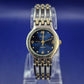 Elegante Pearl Damen Uhr – Blaues Zifferblatt & Bicolor Design