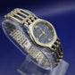 Elegante Pearl Damen Uhr – Blaues Zifferblatt & Bicolor Design