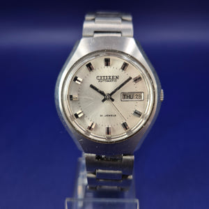 Klassische Citizen Herren Uhr – Automatik Vintage Design in Silber