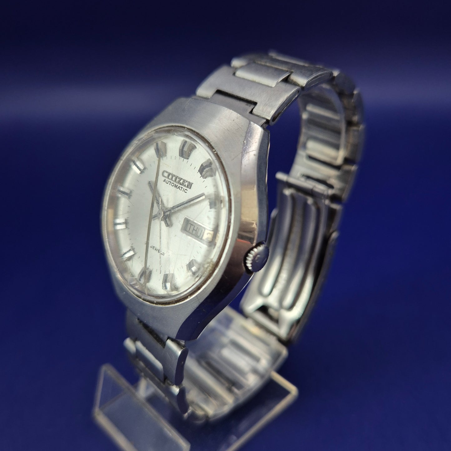 Klassische Citizen Herren Uhr – Automatik Vintage Design in Silber