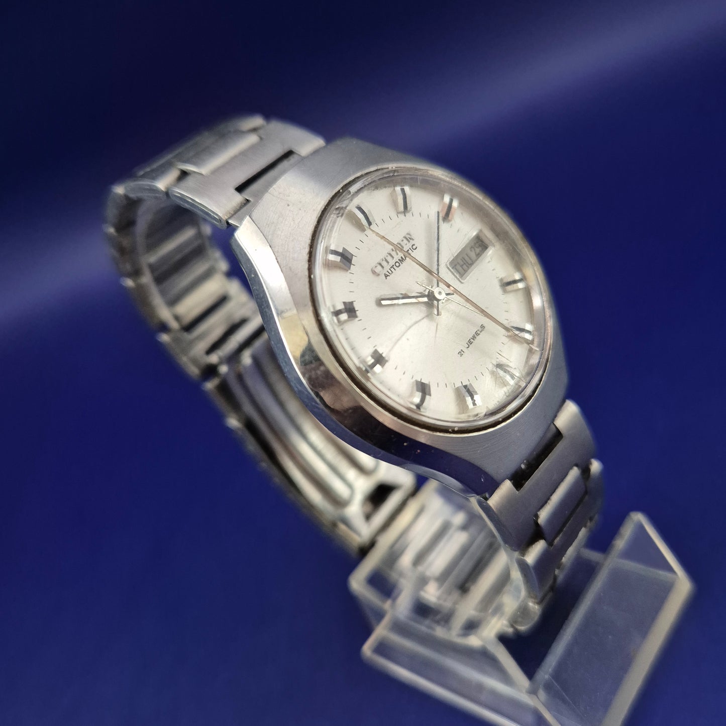 Klassische Citizen Herren Uhr – Automatik Vintage Design in Silber